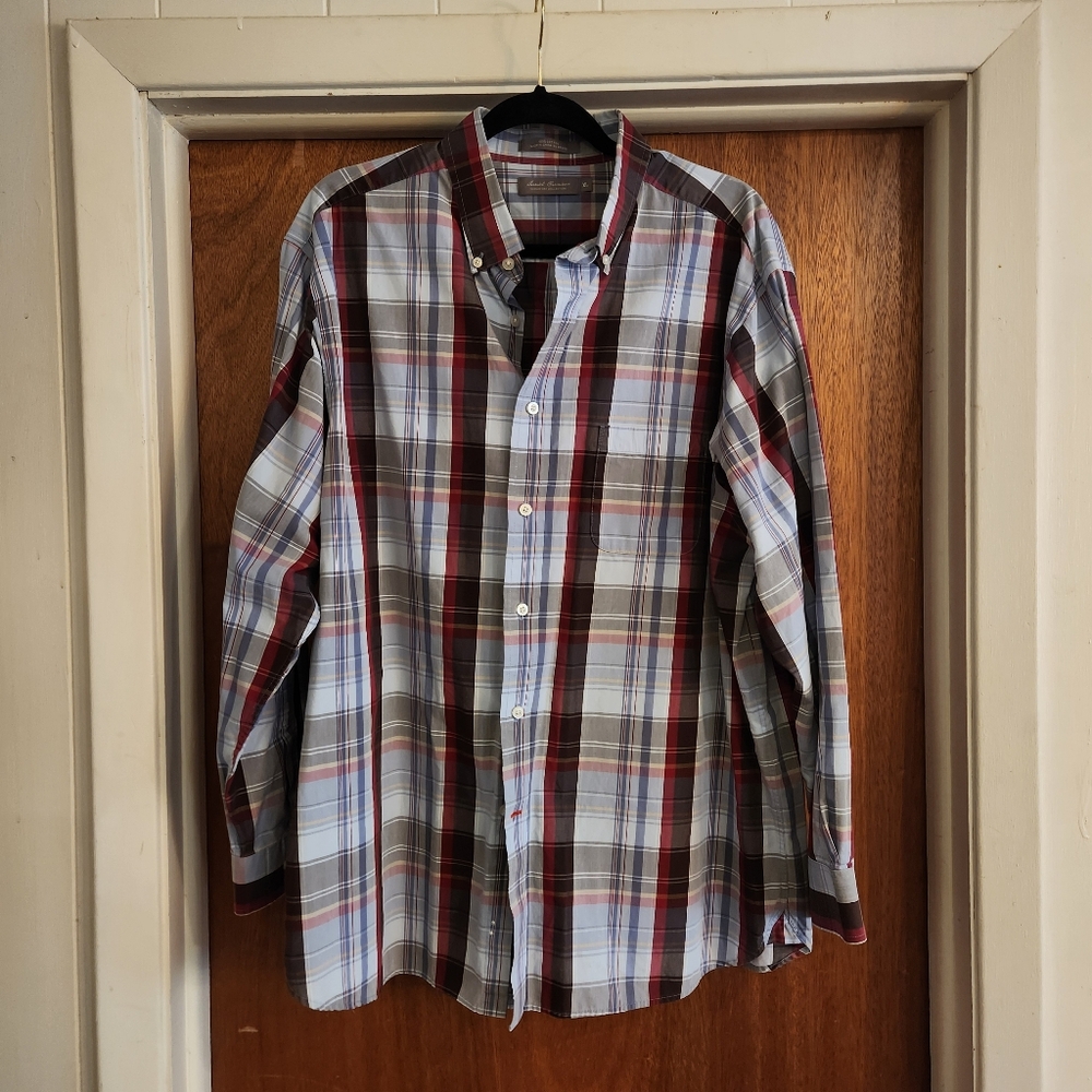 Daniel Cremieux Signature Collection Plaid Button Down Shirt Men's XLarge Cotton
